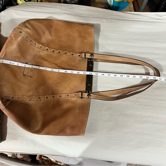 Patricia Nash Benvenuto Tan Leather Tote Shoulder Bag - Picture 13 of 15